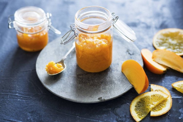 Quitten- und Kaki-Marmelade