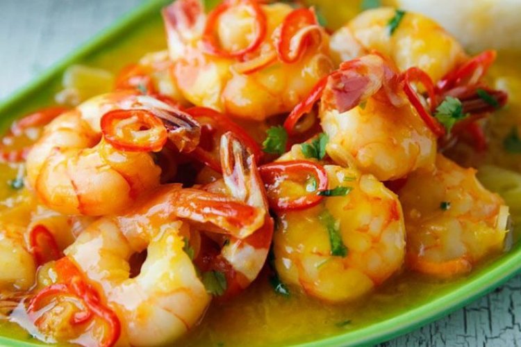 Fried Shrimp in Orange Sauce