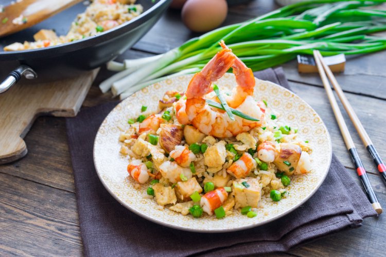 Fried Shrimp with Egg