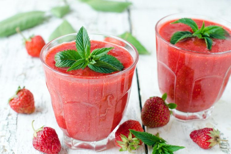 Erdbeersmoothie mit Vanille