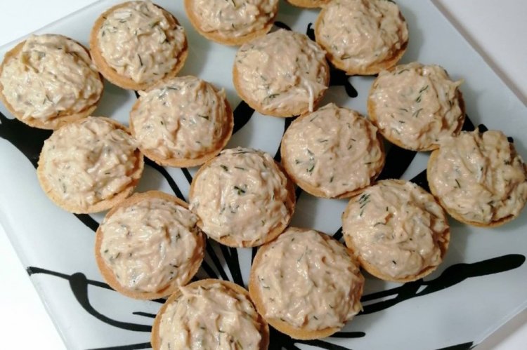 Törtchen mit Dorschleberpastete