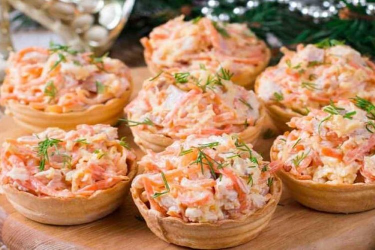 Tartelettes mit Schinken und Frischkäse