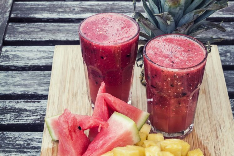 Batido de piña y sandía