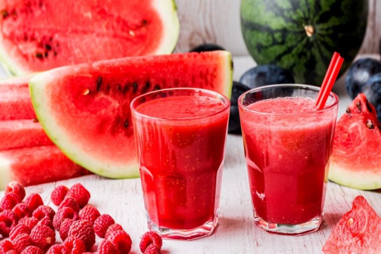 Batido de frambuesa y sandía