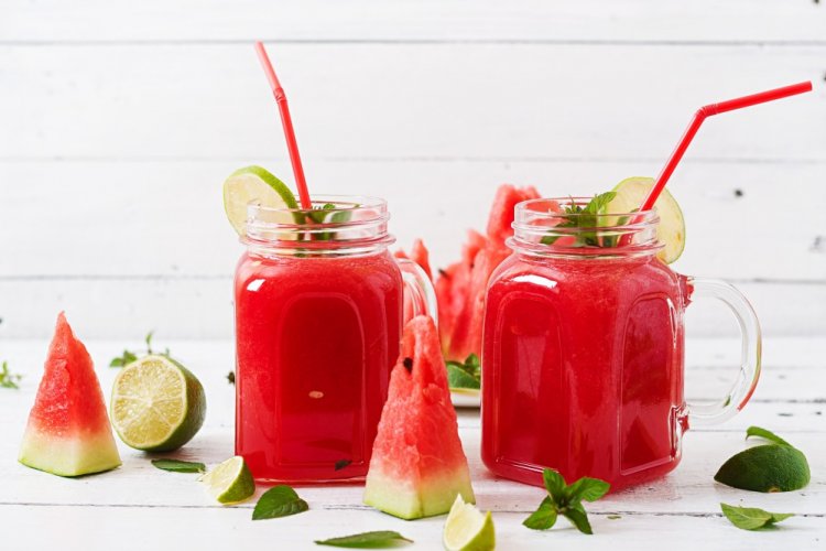 Batido de sandía y lima