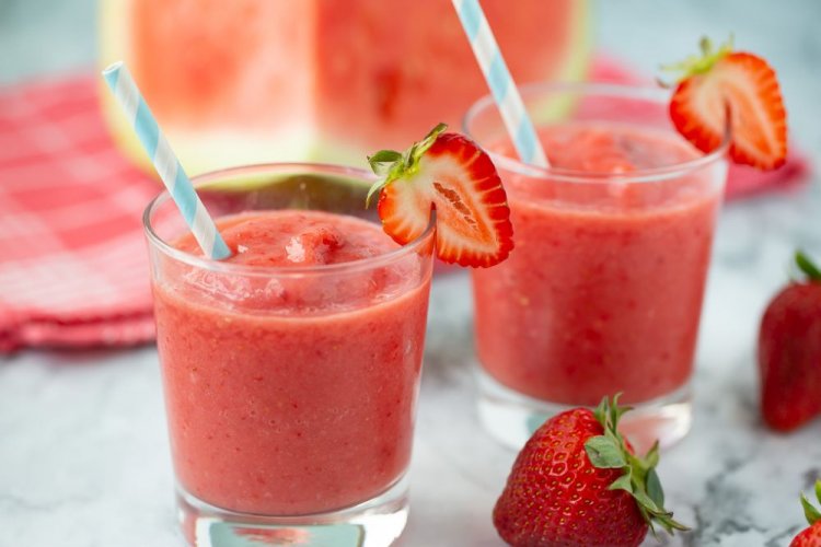 Batido de sandía y fresa
