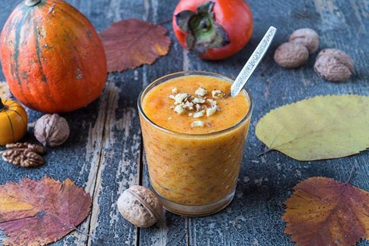 Batido de calabaza y caqui
