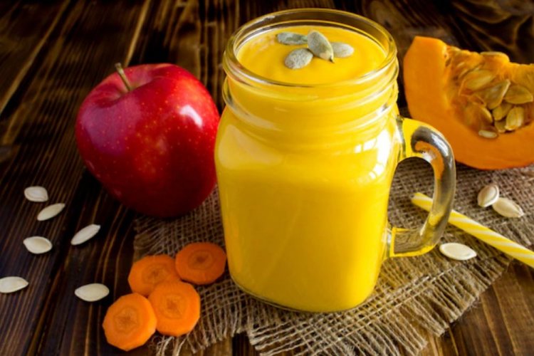 Batido de calabaza, zanahoria y manzana