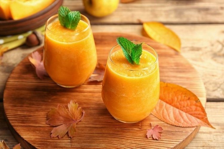 Batido de calabaza con zumo de manzana