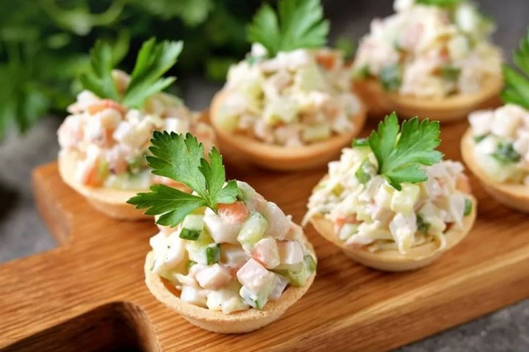 Tartlets with Shrimp and Calamari