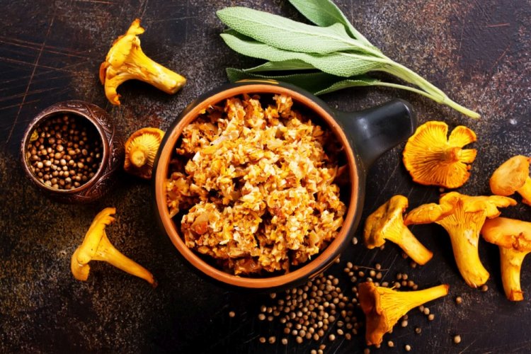 Chanterelle Mushroom Caviar for Winter
