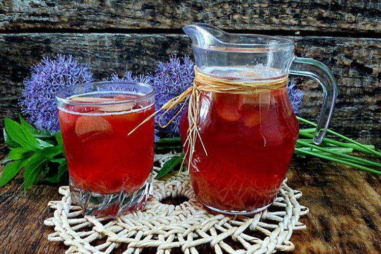 Compota de cereza y ruibarbo