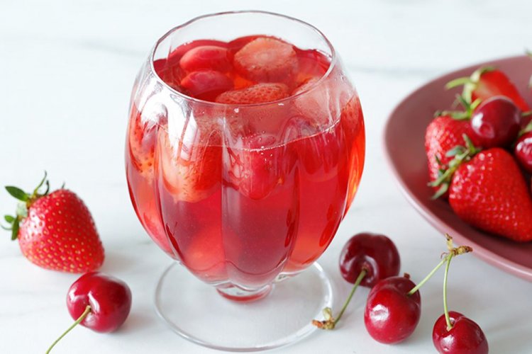 Compota de cereza con fresas