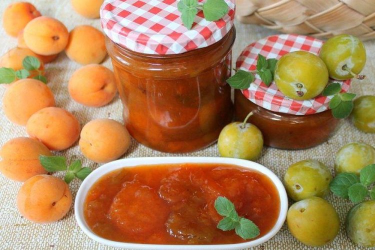 Mermelada de ciruela cereza y albaricoque sin hueso