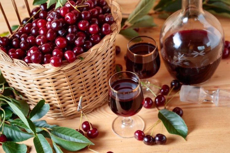 Vino de cereza sin vodka