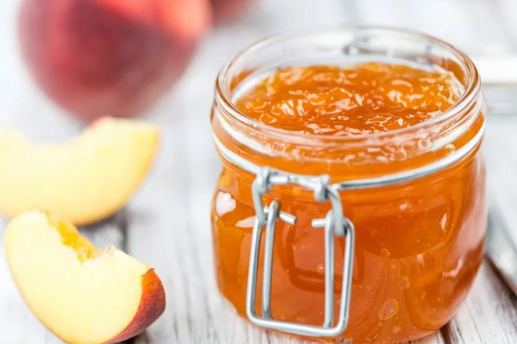 Pfirsichmarmelade mit Agar-Agar