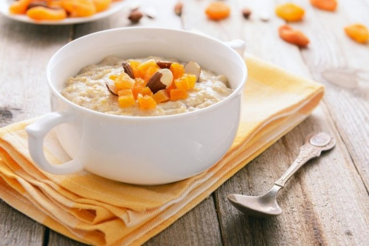 Rice Porridge with Dried Fruits and Coconut Milk