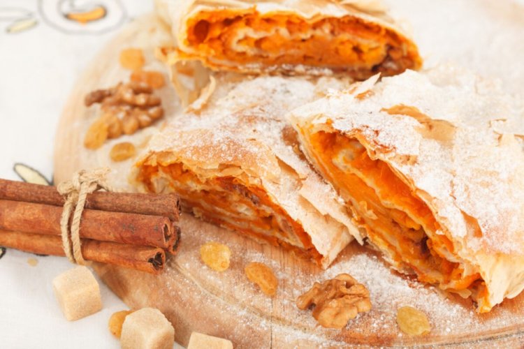 Strudel de manzana y calabaza