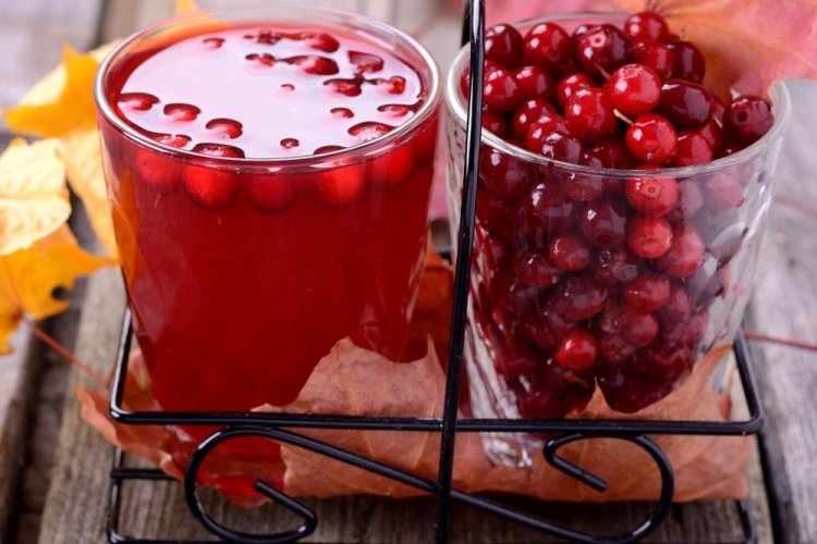 Jugo de arándano rojo con arándano rojo (lingonberry)