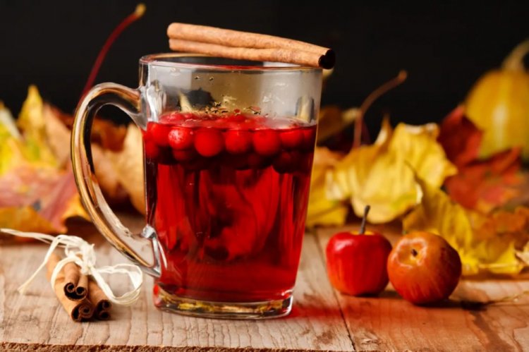 Jugo de arándano rojo con canela