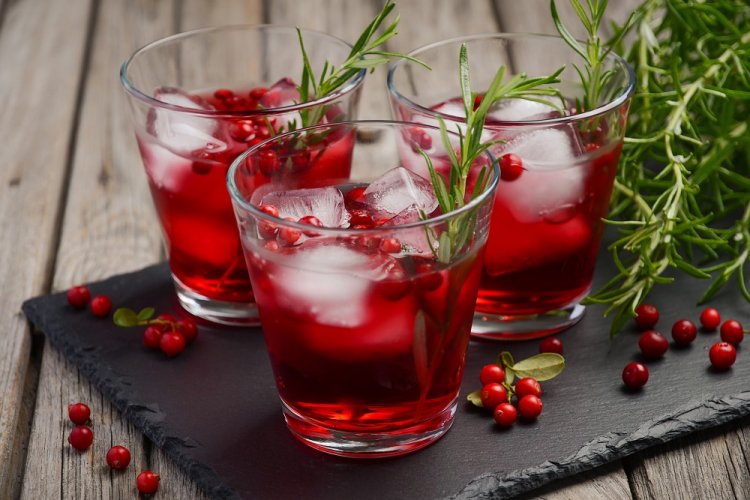 Jugo de arándano rojo con naranja