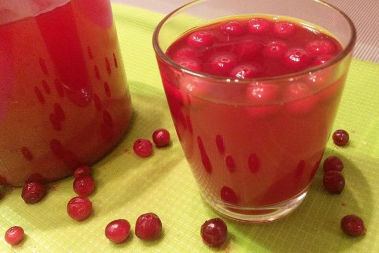 Jugo de arándano rojo con manzana y jugo de zanahoria