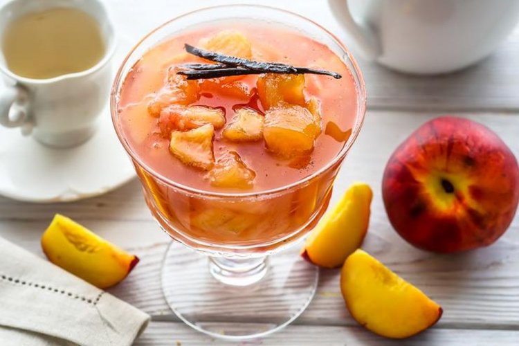 Peach Jam with Cognac and Vanilla