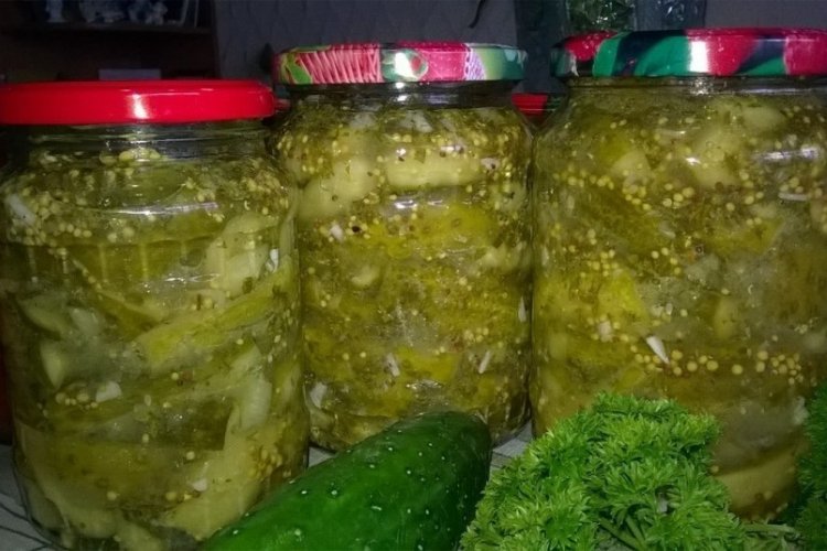 Pepinos en su propio jugo con vinagre de manzana