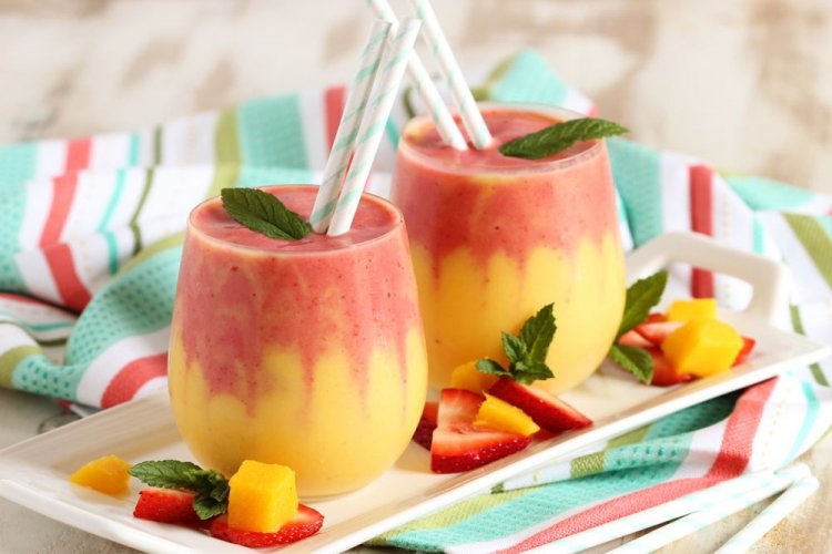Batido “Paraíso Tropical” de mango y fresa