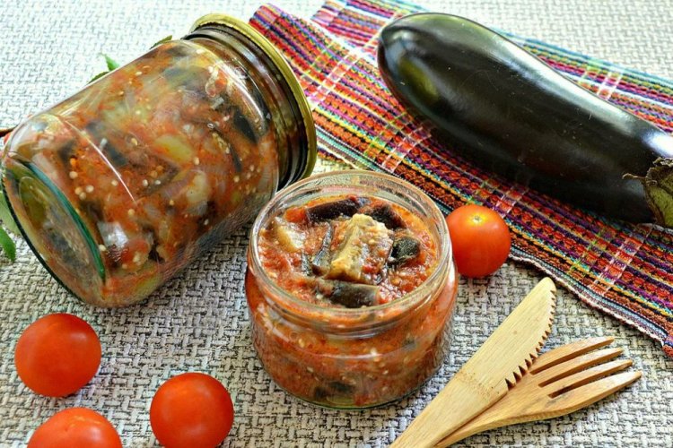 Lecho with Eggplant, Sweet Peppers, and Tomatoes