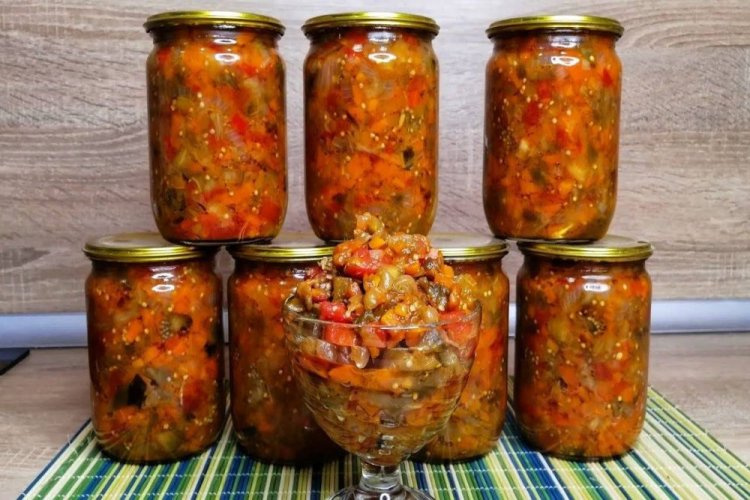 Caviar de berenjena asada para el invierno