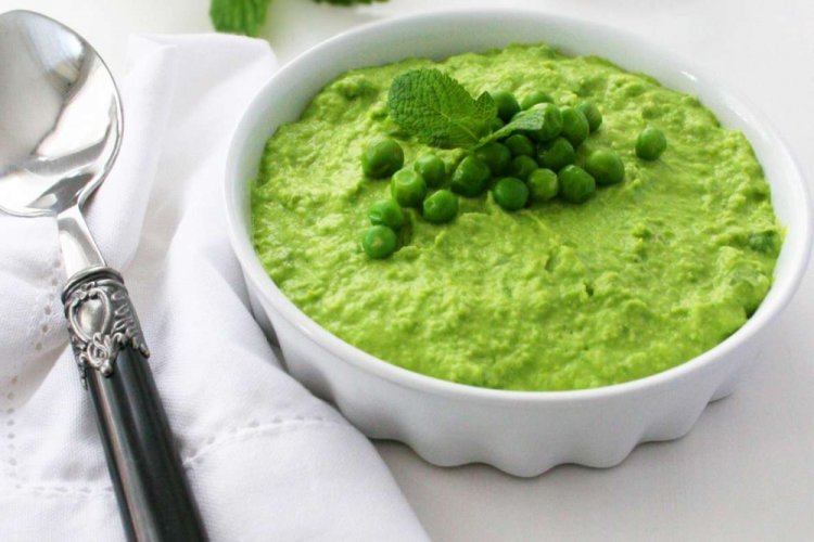 Puré de guisantes verdes