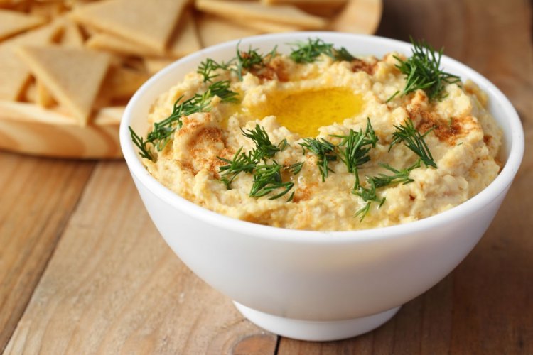 Puré de guisantes con champiñones