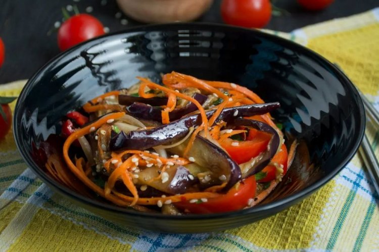 Berenjenas al estilo coreano de preparación rápida
