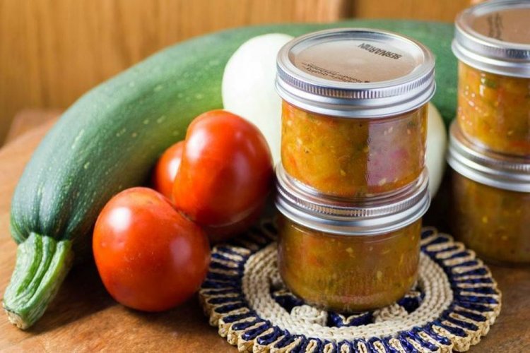 Zucchini and Tomato Adjika with Walnuts