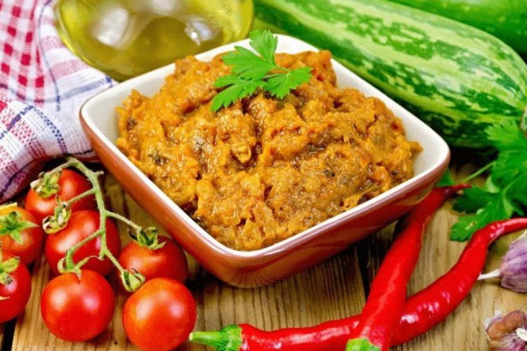 Zucchini Adjika with Hot Pepper and Nuts