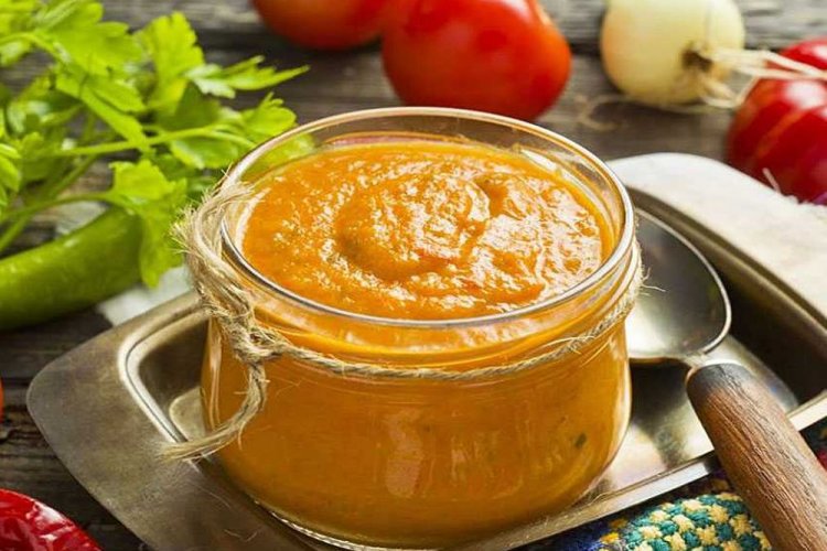 Zucchini Adjika with Mayonnaise for Winter