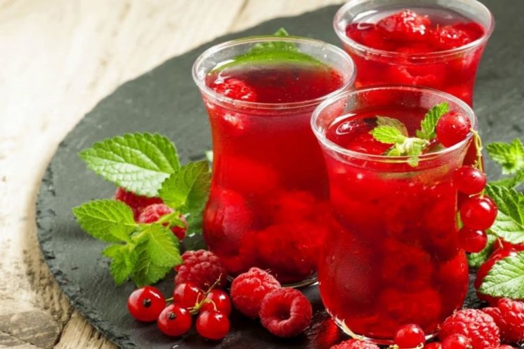 Compota de frambuesas y grosella roja