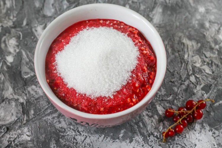 Red Currants with Sugar, Ground Through a Meat Grinder