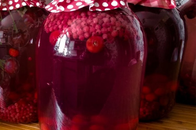 Kompott aus weißen Johannisbeeren mit Kirschen