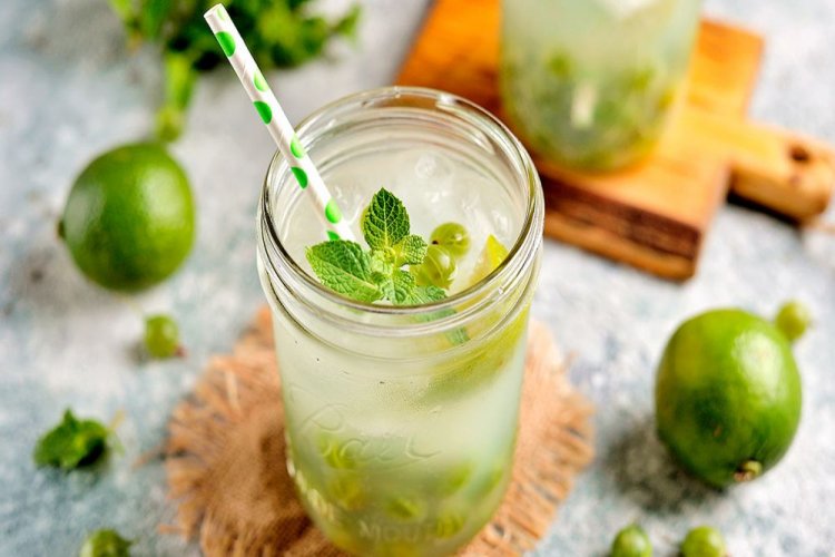 Green Gooseberry and Lime Mojito Compote