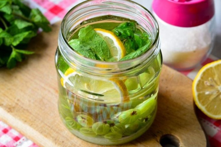 Gooseberry Mojito Compote with Lemon and Mint