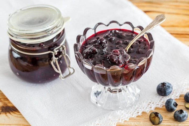 Cherry Five-Minute Jam with Blueberries