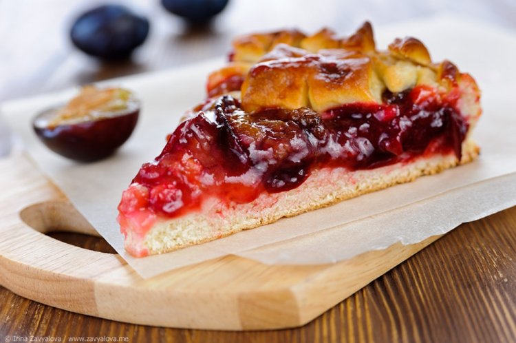 Pastel de Cuaresma con ciruelas