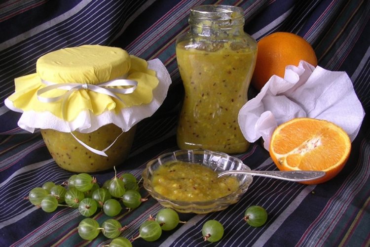 Mermelada de grosella y naranjas sin azúcar