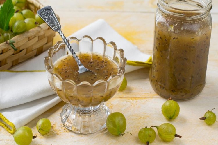 Mermelada de grosella con extracto de stevia