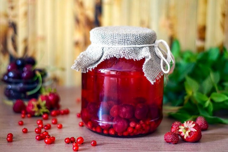 Strawberry, Red Currant, and Cherry Compote