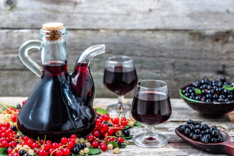 White, Red, and Blackcurrant Liqueur