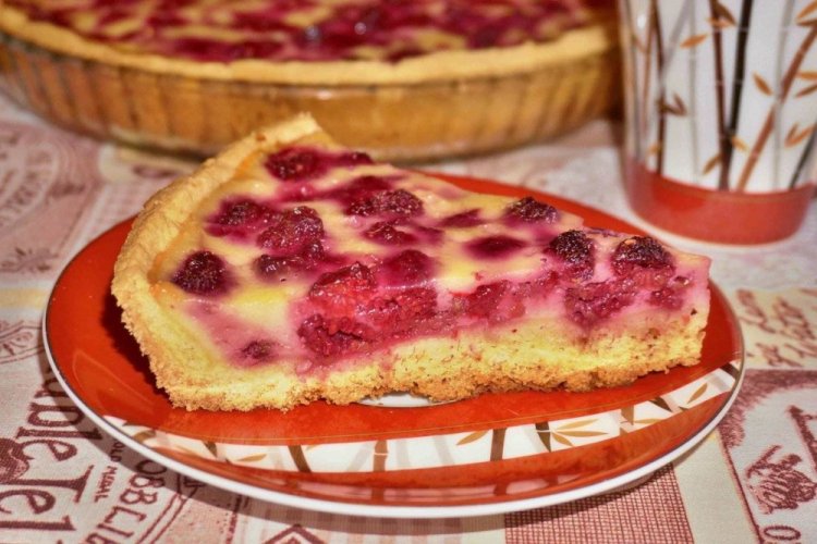 Tarta de frambuesa con harina de arroz