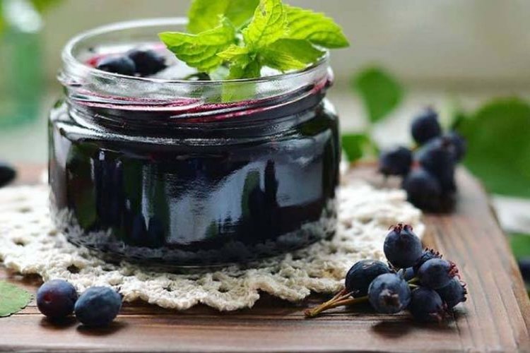 Saskatoon Berry Jam through a Meat Grinder
